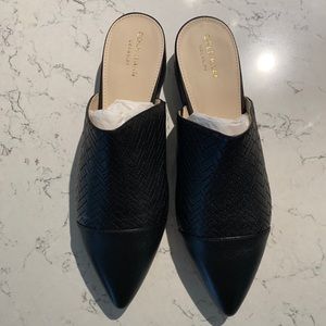 Cole Haan Black Leather Palma Mule